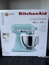 NEW KitchenAid KSM97MI Deluxe Series 4.5 Quart Tilt-Head Stand Mixer-Water Blue