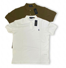 NWT Polo Ralph Lauren Men’s Custom Slim Fit Mesh Polo Shirt -Olive,White S-2XL