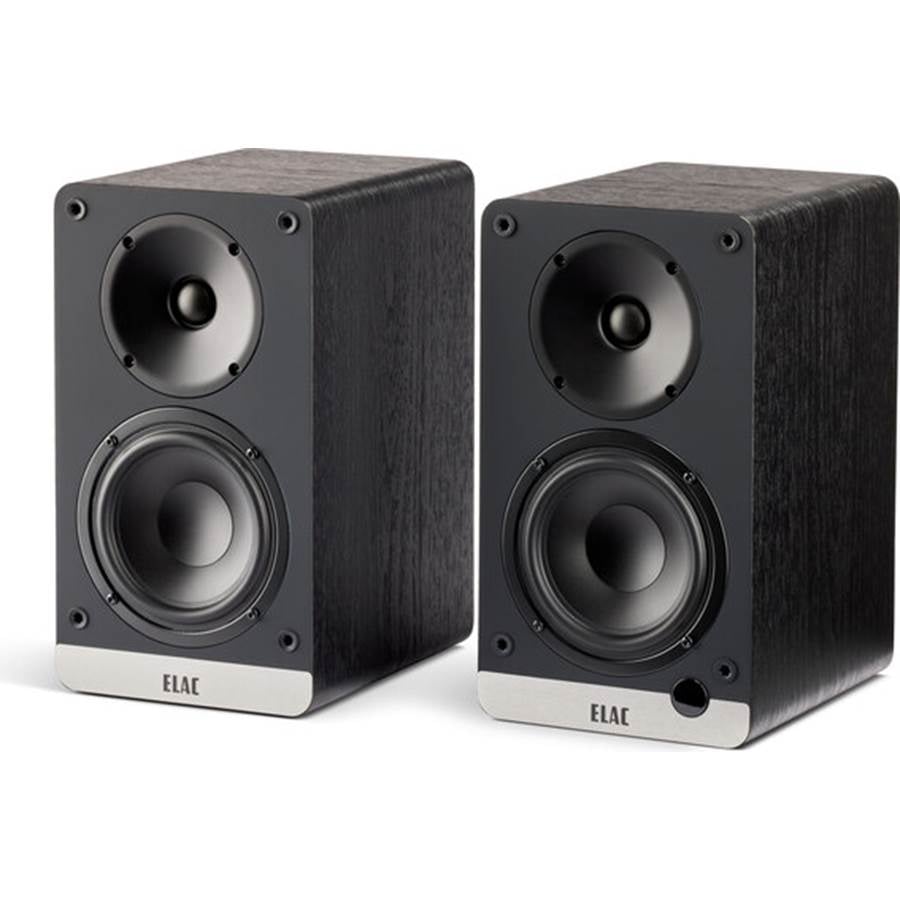 ELAC Debut ConneX DCB41 Powered bookshelf speakers with Bluetooth, HDMI, and built-in phono preamp - Black