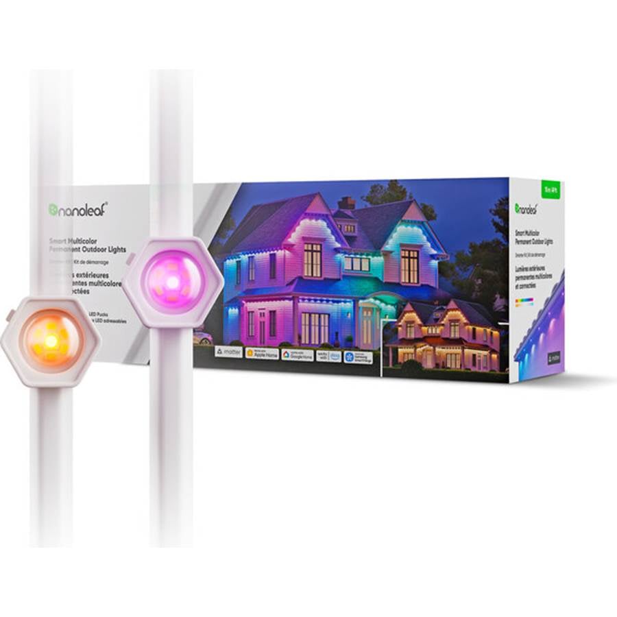 Nanoleaf Smart Multicolor Permanent Outdoor Lights Weather-resistant RGBWCW light strip with Matter, Wi-Fi, and Bluetooth - 15 meters/49 feet