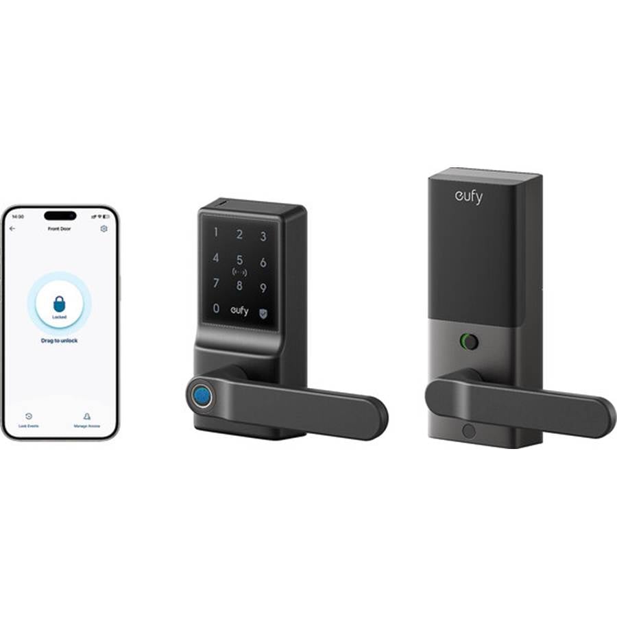 eufy by Anker Smart Lever Lock C33 Smart lock with handle lever and built-in Wi-Fi for secondary entrances