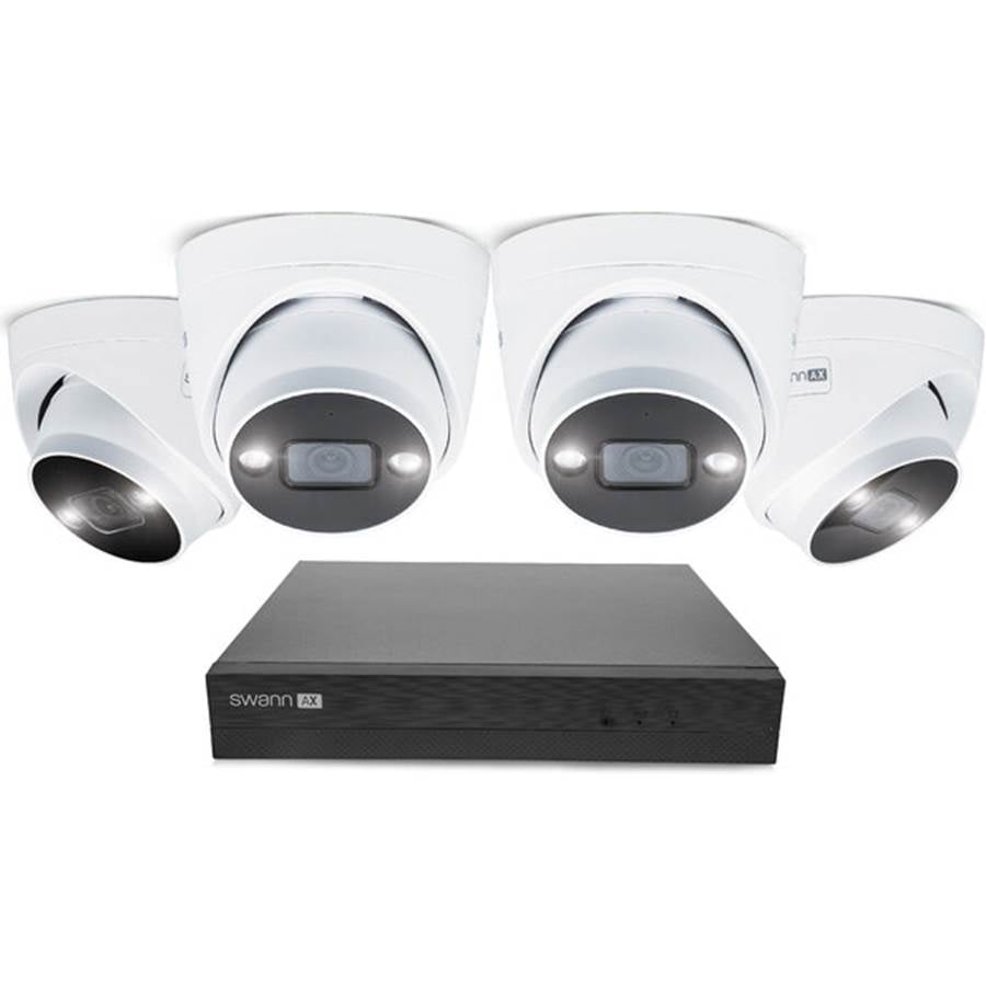 Swann AdvancedX(tm) Wired 4K NVR Security System (4 dome cameras) NVR system with four 4K dome cameras