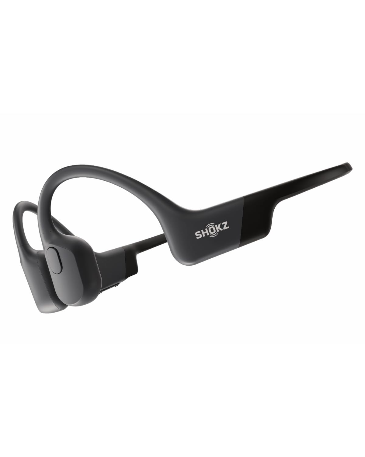 SHOKZ OpenRun Bone Conduction Open-Ear Bluetooth Sport Headphones, Running Workout,Sweat Headband, IP67 Sweat Resistant, 8H Playtime, Mic, Black